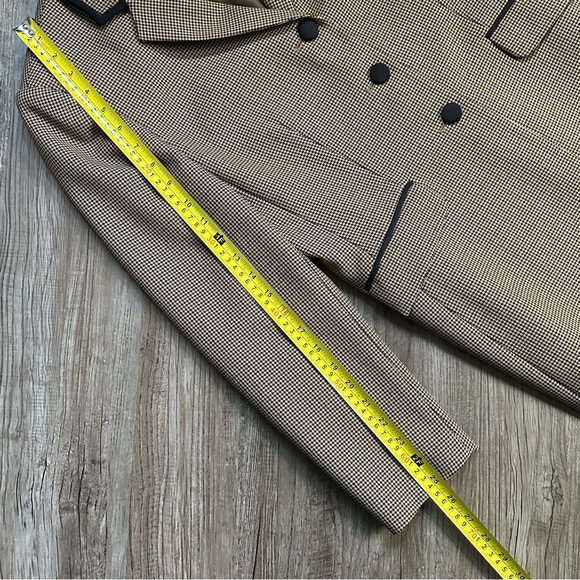 Emily Designs Brown Houndstooth Blazer with Black Trim size 10 - Picture 12 of 13